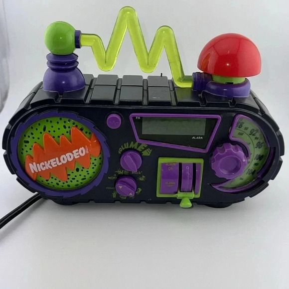 Nickelodeon Other - Vintage 1995 Nickelodeon Time Blaster Rise & Slime Alarm Clock AM/FM Radio